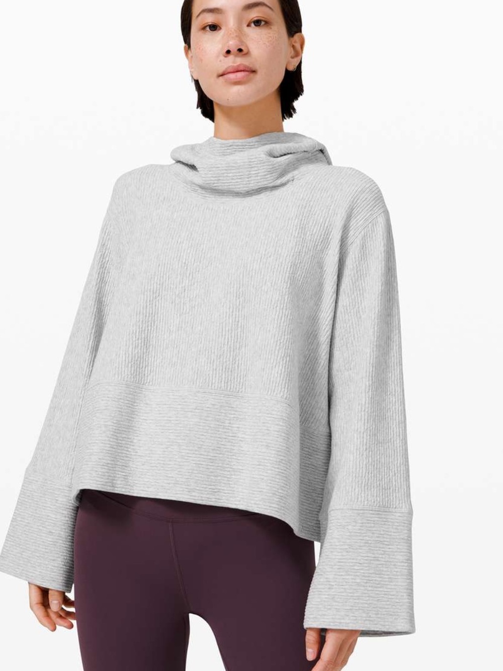 Lululemon Retreat Yourself Hoodie Heathered Light Grey Nimbus M/L